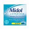 Midol Complete, Menstrual Period Symptoms Relief Including Premenstrual Cramps, Pain, Headache, and Bloating, Gelcaps, 24 Count, Packaging May Vary view 1