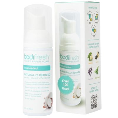 Bodifresh Toilet Paper Foam, Liquid Wet Wipe | Plant-Based, Eco Friendly Flushable Wet Wipe Alternative with Aloe & Vitamin E (1.7 Fl Oz (Pack of 1), Unscented)