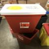 Covidien 8997S SharpSafety Sharps Container Gasketed Slide Lid, 8 gal Capacity, Red (Pack of 10) view 1