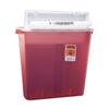 Covidien 8541SA SharpSafety Safety in Room Sharps Container, Counterbalance Lid, 4 gal Capacity, Transparent Red (Pack of 10) view 1