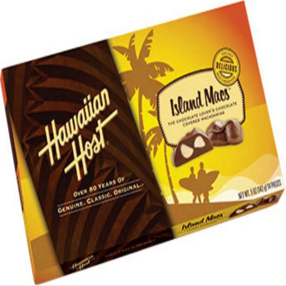 Island Macs Surfer Chocolate Macnuts (5 oz. box) Chocolate Covered Macadamia Nuts (2 Boxes)