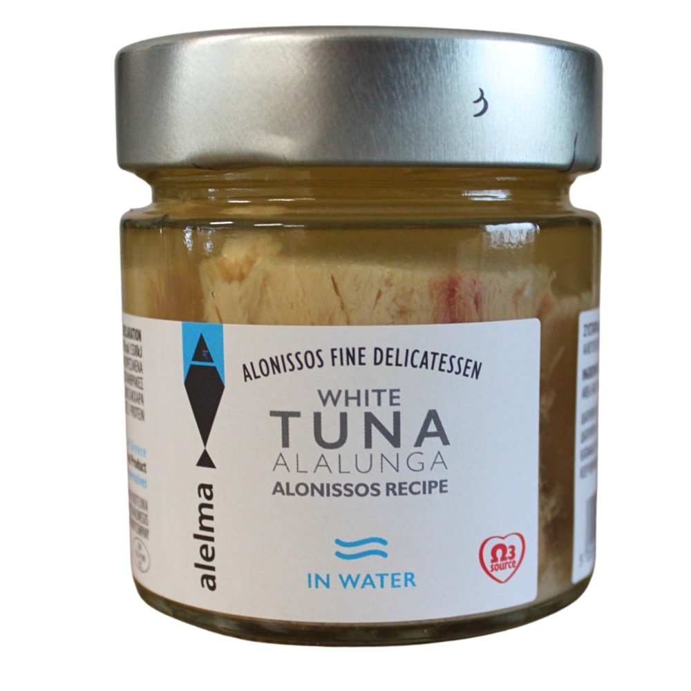 Alelma Alonissos tuna alalunga white in water - products that distinguish us (120g)