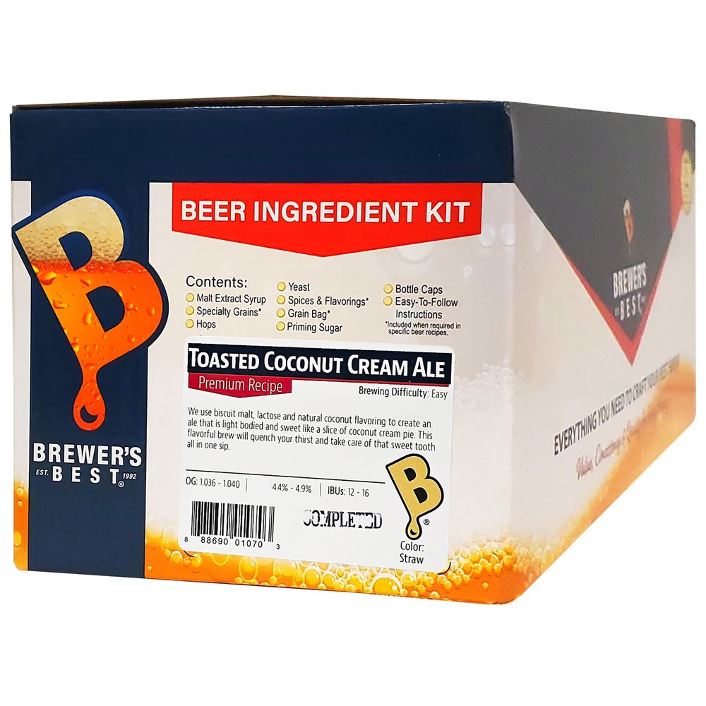 Brewer's Best Home Brew Beer Ingredient Kit -5 Gallon(Toasted Coconut Cream Ale)