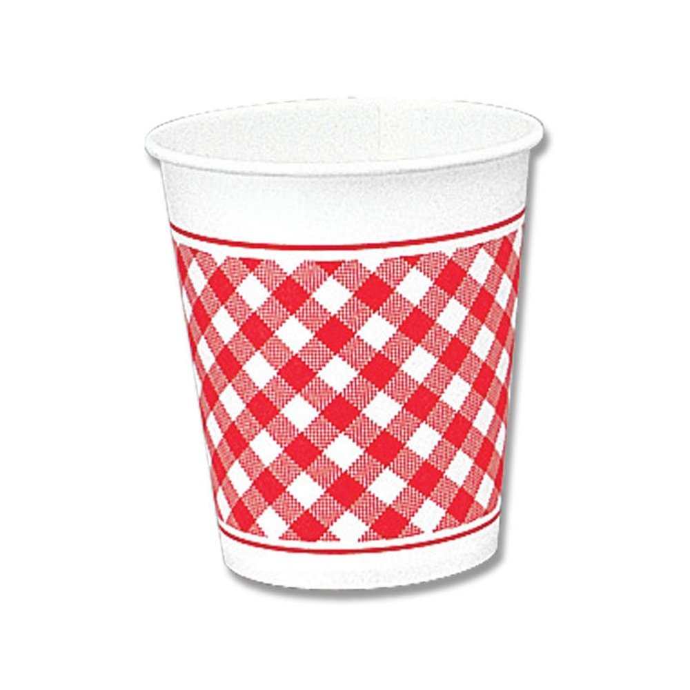 (Shimojima) Heiko 7N Gingham R Paper Cups, 100 Count