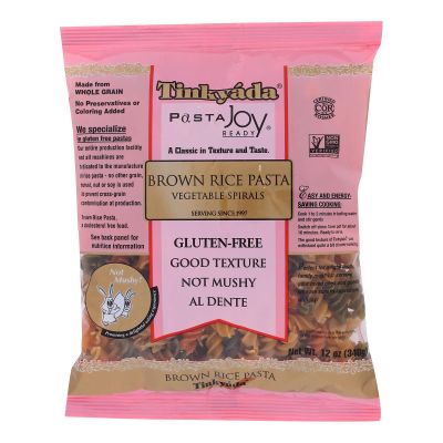 Tinkyada Vegetable with Spiral Brown Rice Pasta, 12 Ounce - 12 per case.12