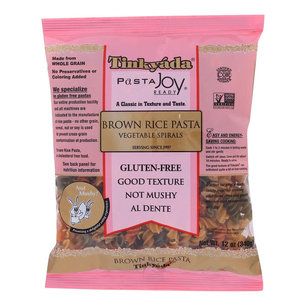 Tinkyada Vegetable with Spiral Brown Rice Pasta, 12 Ounce - 12 per case.12
