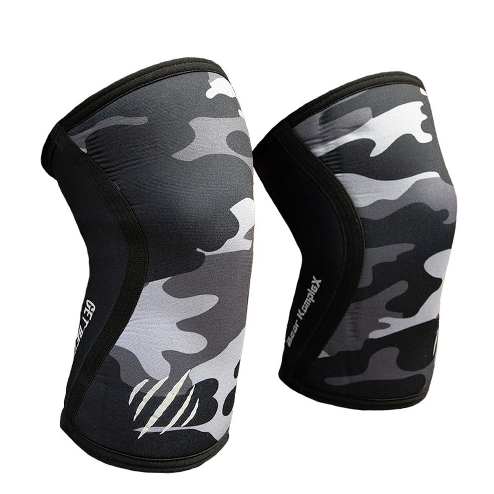 Bear KompleX Knee Sleeves for Men & Women - 5mm Compression & Heat Retention Neoprene Compression Knee Brace for Weightlifting, Squats & Powerlifting
