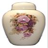Purple Rose Funeral Urn - Cremation Urn for Human Ashes - Hand Made Pottery (185 Cubic Inches) (185 Cubic Inches) view 1