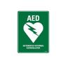 AED Green Automated External Defibrillator Sticker , 5"x3.5" view 1