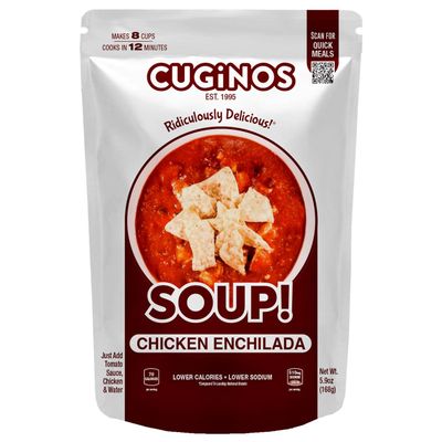 Cugino's Chicken Enchilada Soup Mix, 6 Pack, Homemade Southwest Gourmet Flavor with Vegetables, Beans, and Tomatoes, Cooks in 12 Minutes, Made in the USA