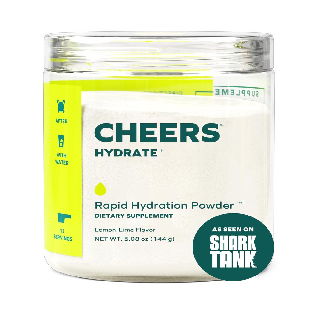 Cheers Hydrate | Oral Rehydration Solution | Electrolytes for Rapid Hydration | Lemon Lime Flavor | 12 Servings | Electrolyte Supplement with Sodium, Potassium, Glucose