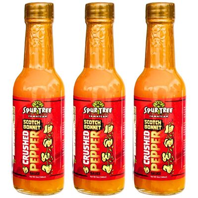 Spur Tree Jamaican Scotch Bonnet Pepper Sauce Scotch Bonnet Hot Sauce for an Authentic Jamaican Experience Scotch Bonnet Peppers to Spice Up Your Dish (5 Oz, 3 Pack)