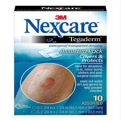 3M Nexcare Tegaderm Transparent Dressing, 10 Count