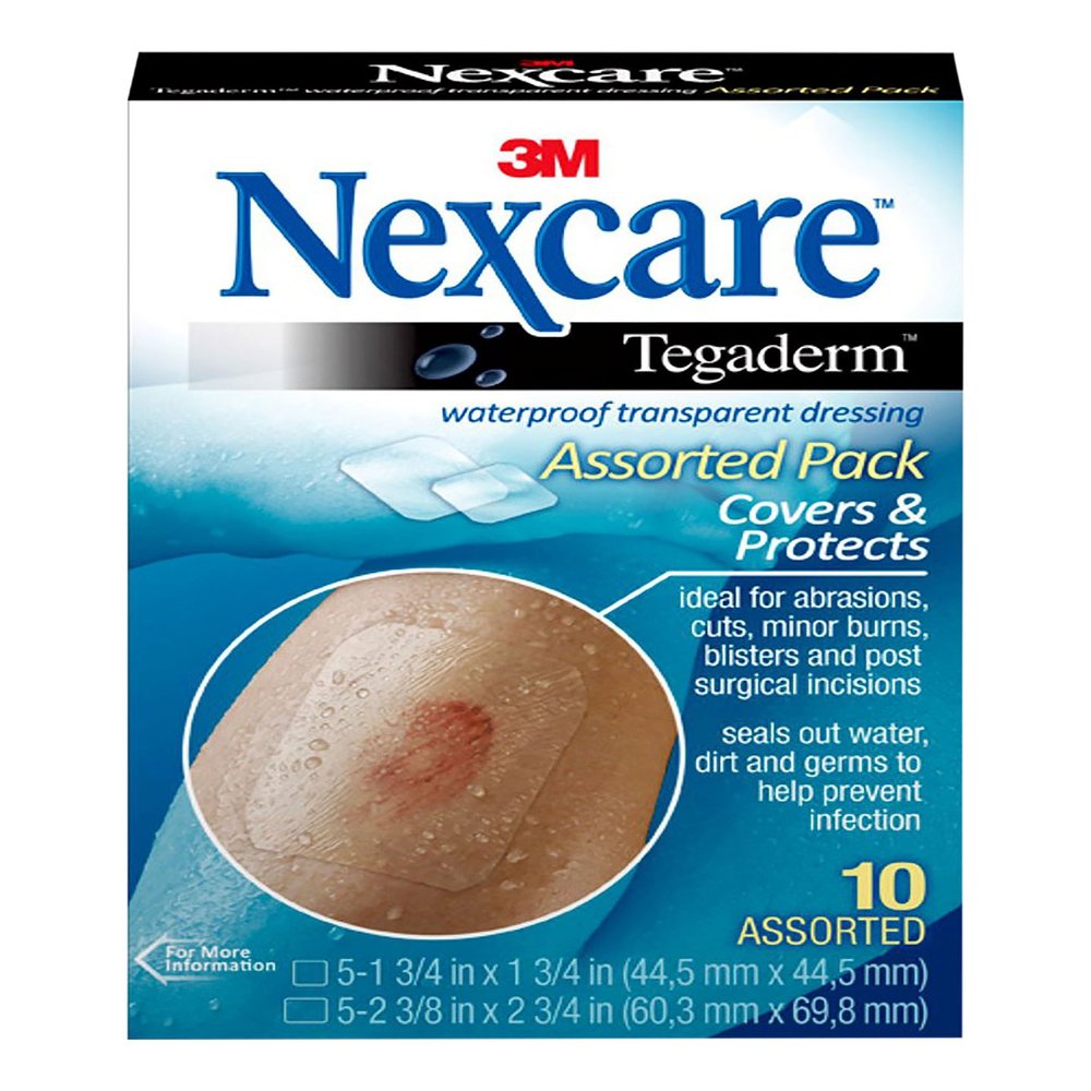 3M Nexcare Tegaderm Transparent Dressing, 10 Count