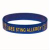 Goods For Giving Bee Sting Allergy ID Bracelet Wristband Combo - 5 Pack - 8-1/4 Inches - Large - Black Blue Green Red Purple view 3
