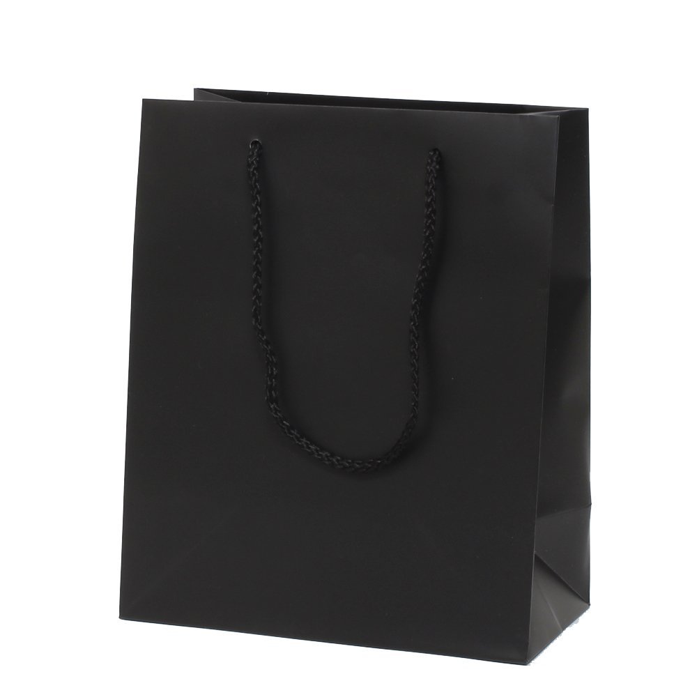 (Shimojima) Heiko Portable Paper Bags, Bright Bags, 8.7-4.7 inches (22-12 cm), Matte Black, 8.7 x 4.7 x 10.6 inches (22 x 12 x 27 cm), 10 Sheets