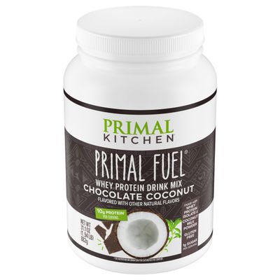 Primal Kitchen Primal Fuel Chocolate Coconut Whey Protein Powder, Gluten and Soy Free, 1.94 Pounds