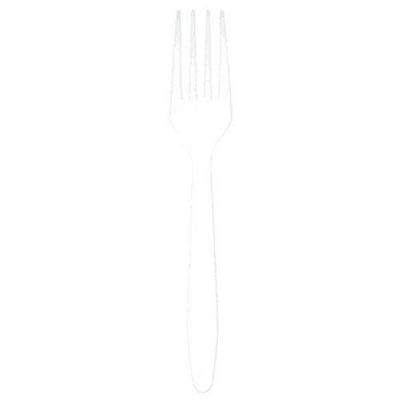 Frosty White Plastic Forks - Pack of 20