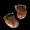 Mineralbiz 1" Natural Petrified Wood Carved Crystal Gemstone Fairy Baby Feet Carving Gift view 2
