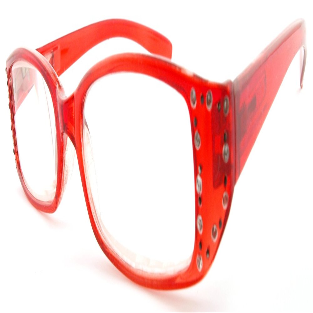 FUSHIDA R771 Rhinestone Reading Glasses Red 2.50