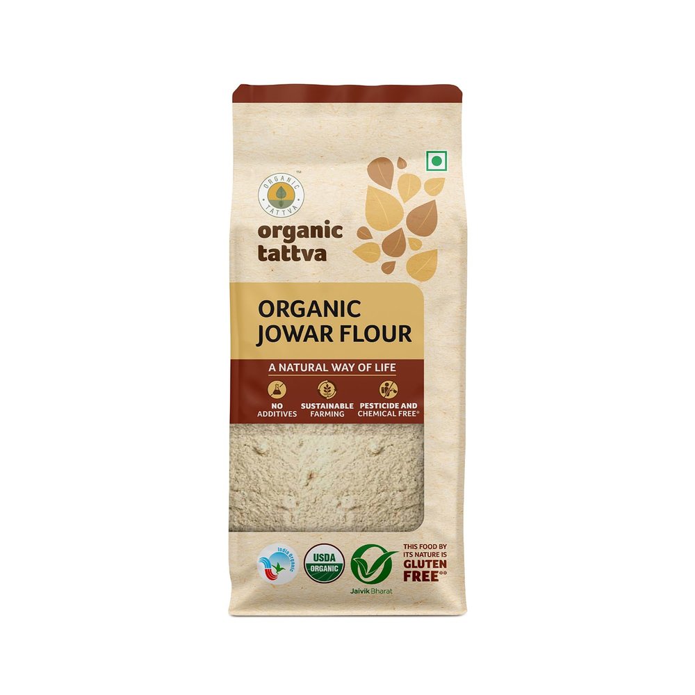Organic Tattva Natural Jowar (Sorghum) Flour 1Lb, Certified By USDA