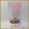 100pcs 4"x 6" Polka dot Cello Bags + Matched Twist Ties for Party Gift Packing (Pink) view 1