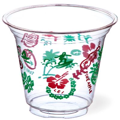 (Sunnap) CP98-415 Commercial PET Cup Hawaiian Dream AMZCP416HD 14.2 fl oz (420 ml), 50 Pieces, Hawaii Pattern