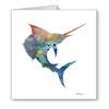 DJ Rogers Fine Art Blue Sailfish - Set of 10 Fishing Note Cards With Envelopes view 1