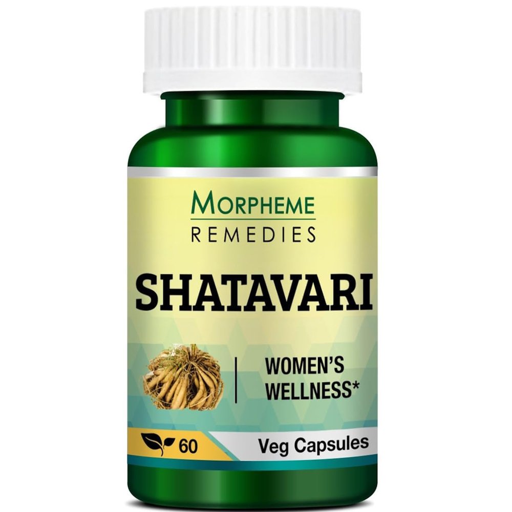 Morpheme Remedies Shatavari Asparagus Racemous Extract Veg Capsules (500 mg, 60 Cap)