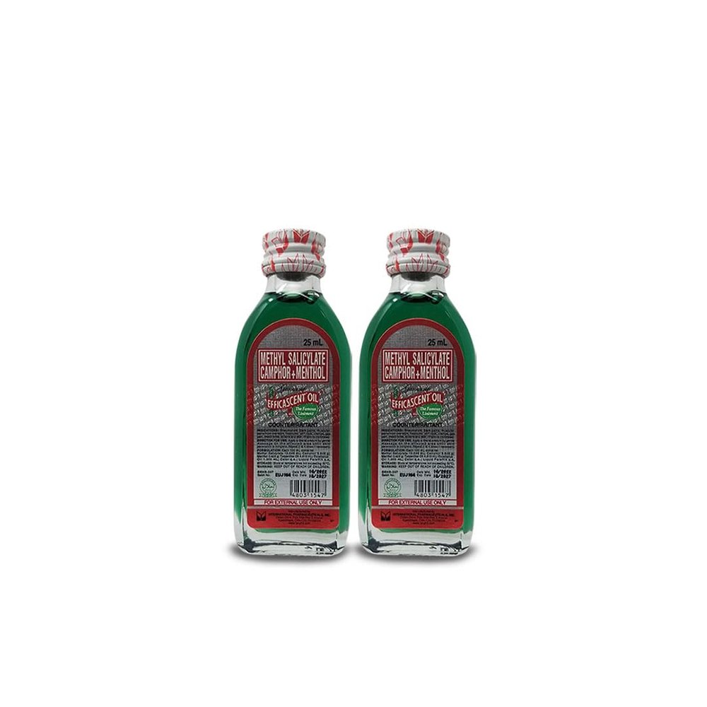 2x EFFICASCENT Oil, Counterirritant, The Famous Liniment, Ache & Soreness Relief 25 ml