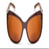 Jackie O Designer Style Outside Bifocal Reading Glasses - Brown 1.50
