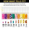 Twice-a-Day Monthly Large Pill Organizer Set - AM and PM Medication Organizer for the Entire Month. Set Contains 2 Organizers for 1 Month. (New STAY-TIGHT Lids) view 3