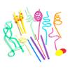 TalkTools Premium Drinking Crazy Straws - Fun Drinking Straws Silly Colorful Drinking Straws Crazy Straws For Kids Colorful Reusable Swirly Twisty Loop Straws For Party - 17pack view 1