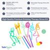 TalkTools Premium Drinking Crazy Straws - Fun Drinking Straws Silly Colorful Drinking Straws Crazy Straws For Kids Colorful Reusable Swirly Twisty Loop Straws For Party - 17pack view 2