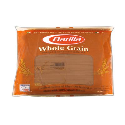 Barilla Spaghetti 100 Percent Whole Garin Pasta, 160 Ounce -- 2 per case.