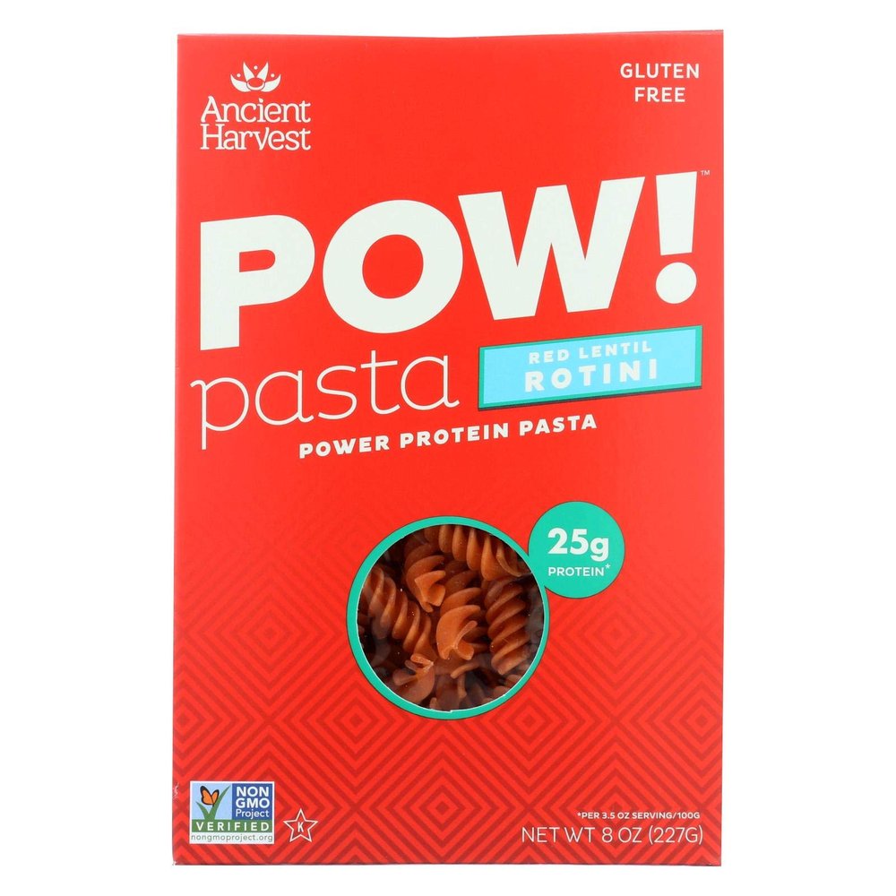 Ancient Harvest Pasta - Supergrain - Red Lentil and Quinoa Rotelle - Gluten Free - 8 oz - case of 6 - - Gluten Free - - - -