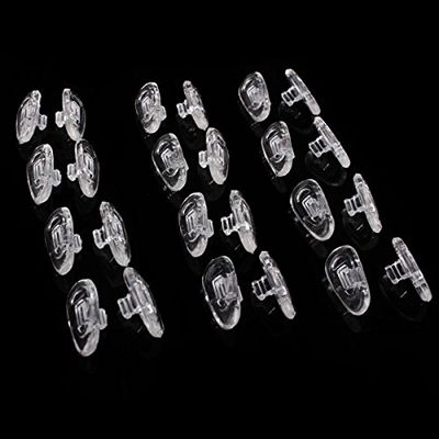 25 Pairs Silicone Oval Nose Pads for Eyewear Eyeglasses Sunglasses Stipule