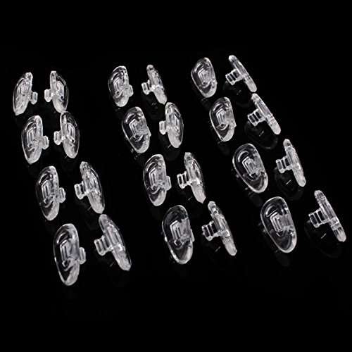 25 Pairs Silicone Oval Nose Pads for Eyewear Eyeglasses Sunglasses Stipule
