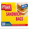 ProPack Disposable Plastic Sandwich Bags with Fold Close Top 1200 Bags, Great for Home, Office, Vacation, Traveling, Sandwich, Fruits, Nuts, Cake, Cookies, Or Any Snacks (4 Packs) view 2