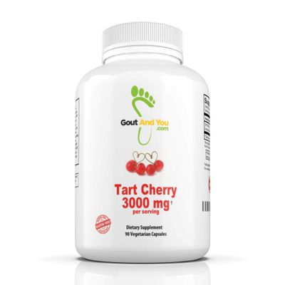 Gout and You Tart Cherry Extract | 3000 mg Per Serving | 90 Vegetarian Capsules | Gluten-Free