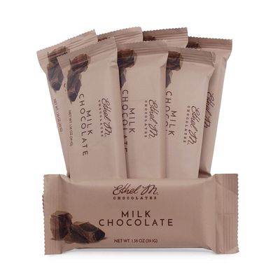 Ethel M Chocolates Premium Milk Chocolate Bars, Individually Wrapped Chocolate Candy Bars, for Gifting, Holidays & Everyday Indulgence (8 Pieces)