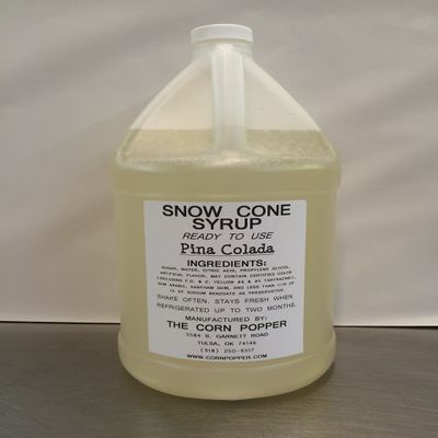 Snow Cone & Shaved Ice Syrup, made by The Corn Popper (Pina Colada)