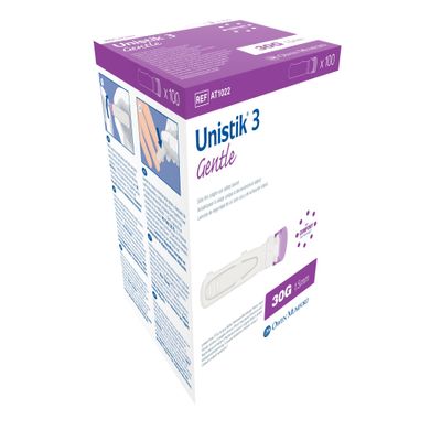 Owen Mumford Unistik 3 Safety Lancets (30G), 100 Count