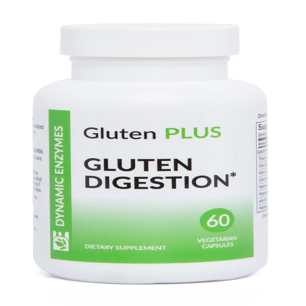 Gluten Plus Advanced Digestive Enzymes DPP-IV Enzyme Complex for Gluten & Casein Digestion Helps Digest Wheat, Barley & Rye Supports Digestive Comfort 60 Veg Capsules
