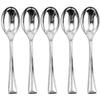 Elegant Silver Mini Spoons - 4" (30-Pack) - Perfect for Desserts & Tasting Parties - Sturdy & Reusable, Stand-Out Tableware Accessory view 1
