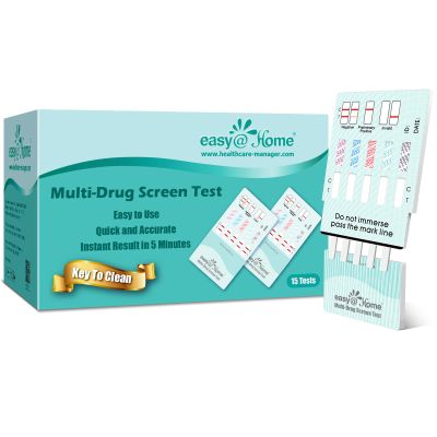 Easy@Home 5 Pack Multi-Drug Screen Test, 10 Panel Urine Drug Tests Kit