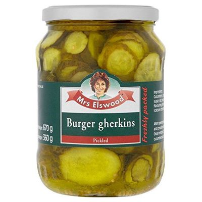 Mrs Elswood Burger Gherkins - 670g