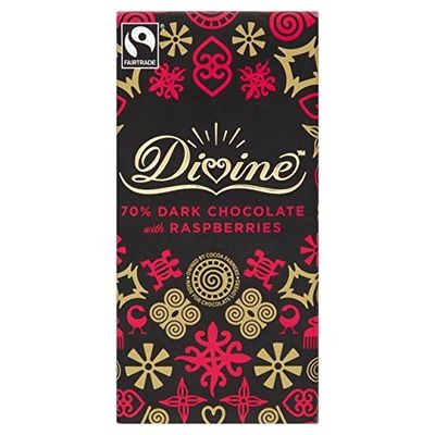 Divine Dark Chocolate with Raspberry - 100g