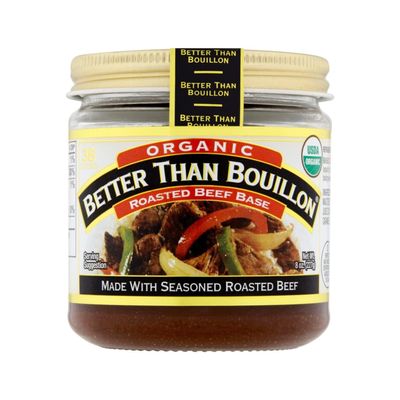 Better Than Bouillon Organic Roasted Beef Base, Made with Seasoned Roasted Beef, USDA Organic, Blendable Base for Added Flavor, 38 Servings Per Jar 8 Ounce (Pack of 1)