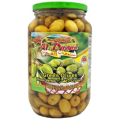 Al Dayaa - Green Olives (1000g), 35oz